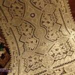 Vintage Wedding Heavy Embroidery Needlelace Table..